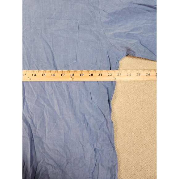 Vintage J Crew Shirt Mens XL 80s 2 Ply Cotton Button Up Regular Fit Blue EUC - Picture 5 of 12
